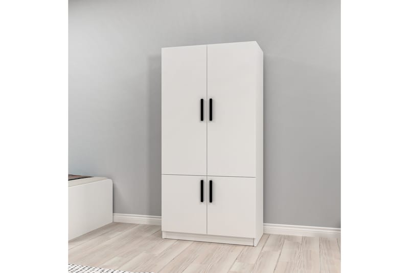 Newra Garderobe 90x180 cm - Hvit - Oppbevaring - Klesoppbevaring - Garderober & garderobesystem