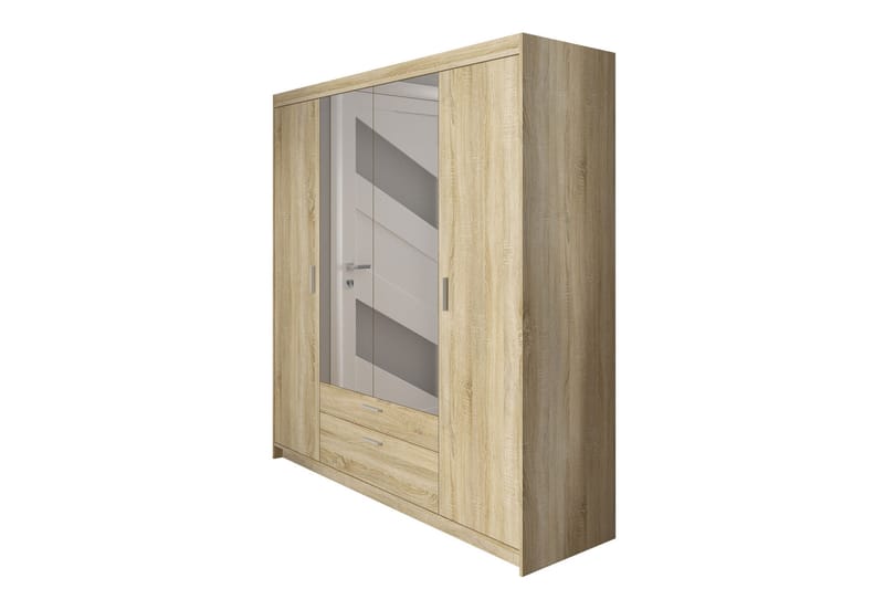 Norrbyn Garderobe med Speil 53x190x176,3 cm - Sonomaeik - Oppbevaring - Klesoppbevaring - Garderober & garderobesystem