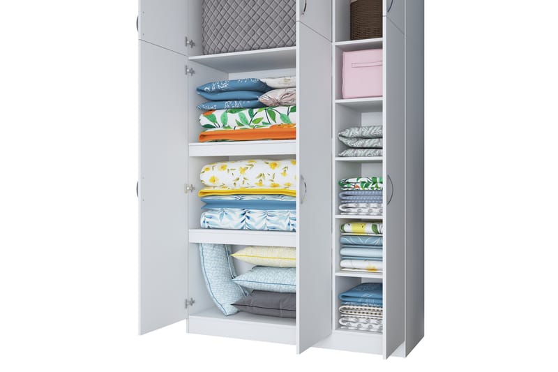 Ostin Garderobe 6 Skap 55x145 cm - Hvit - Oppbevaring - Klesoppbevaring - Garderober & garderobesystem