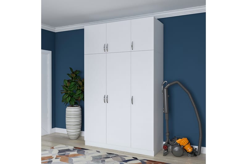 Ostin Garderobe 6 Skap 55x145 cm - Hvit - Oppbevaring - Klesoppbevaring - Garderober & garderobesystem