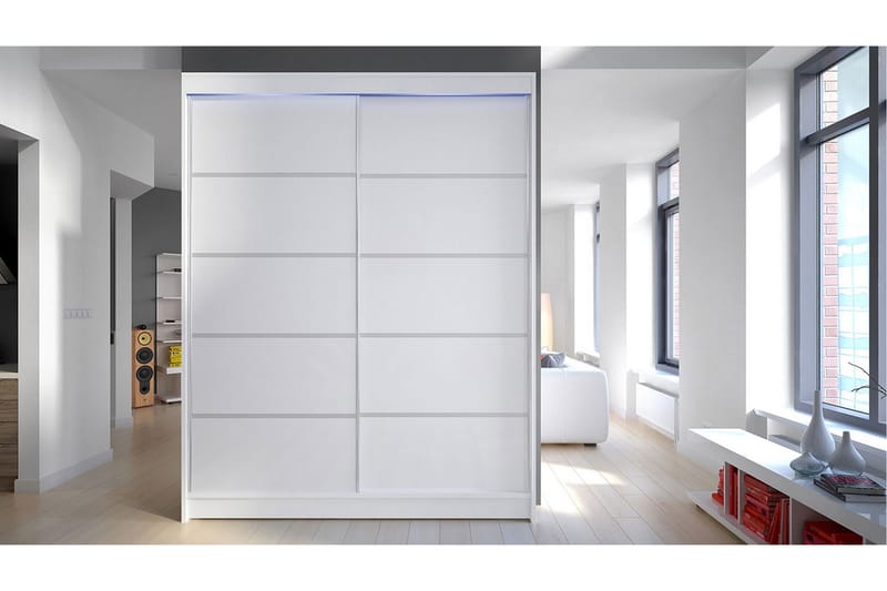 Pickering Garderobe 150x200 cm - Hvit - Oppbevaring - Klesoppbevaring - Garderober & garderobesystem