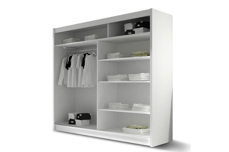 Prag Garderobe 180x215 cm - Hvit - Oppbevaring - Klesoppbevaring - Garderober & garderobesystem