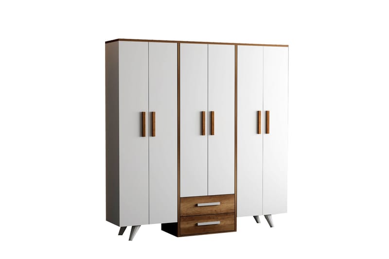 Sahine Garderobe 184 cm - Hvit - Oppbevaring - Klesoppbevaring - Garderober & garderobesystem