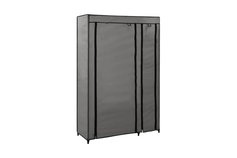 Sammenleggbar garderobe grå 110x45x175 cm stoff - Oppbevaring - Klesoppbevaring - Garderober & garderobesystem