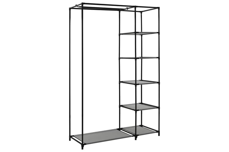 Sammenleggbar garderobe grå 110x45x175 cm stoff - Oppbevaring - Klesoppbevaring - Garderober & garderobesystem