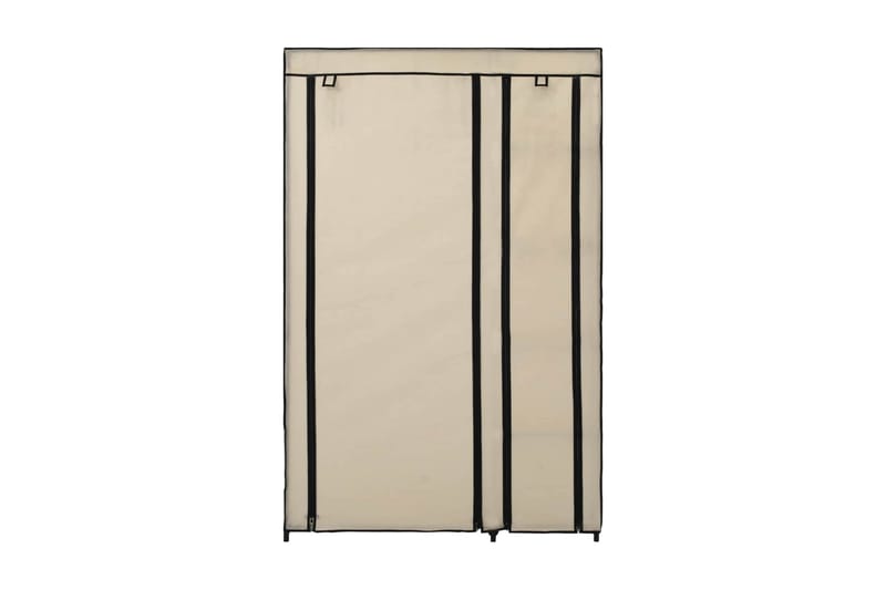 Sammenleggbar garderobe kremfarget 110x45x175 cm stoff - Oppbevaring - Klesoppbevaring - Garderober & garderobesystem