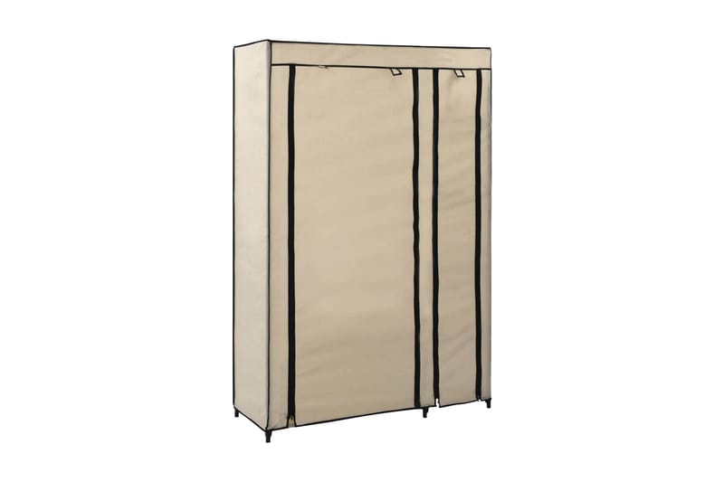 Sammenleggbare garderober 2stk kremfarget 110x45x175cm stoff - Oppbevaring - Klesoppbevaring - Garderober & garderobesystem