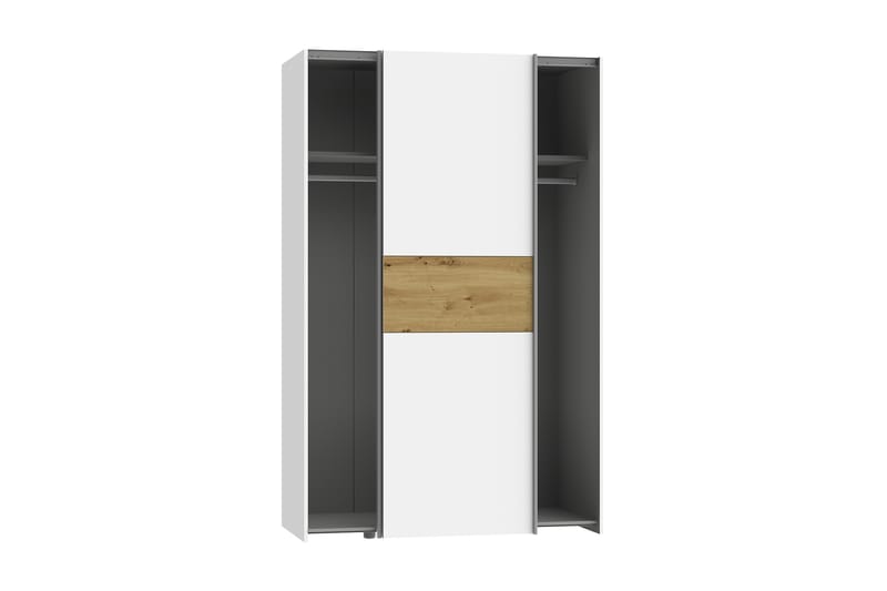 Shipts Garderobe 62x120 cm - Hvit/Brun - Oppbevaring - Klesoppbevaring - Garderober & garderobesystem