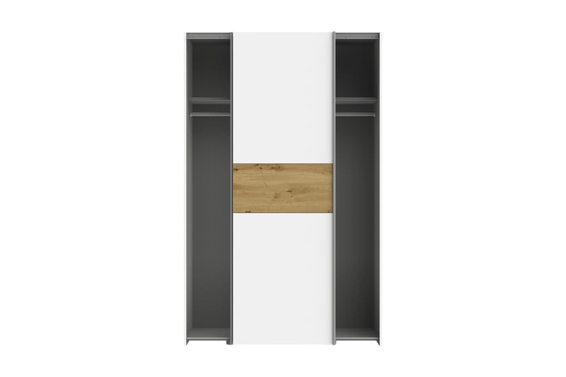 Shipts Garderobe 62x120 cm - Hvit/Brun - Oppbevaring - Klesoppbevaring - Garderober & garderobesystem