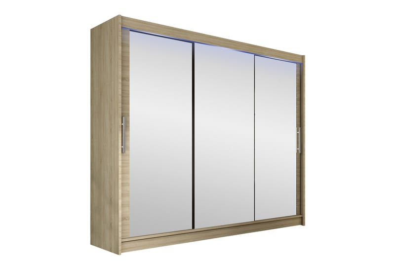 Sia Garderobe med Speil 250x215 cm - Beige - Oppbevaring - Klesoppbevaring - Garderober & garderobesystem