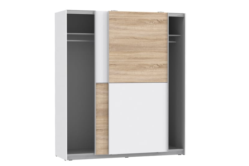 Slosser Garderobe 170x191 cm - Brun - Oppbevaring - Klesoppbevaring - Garderober & garderobesystem