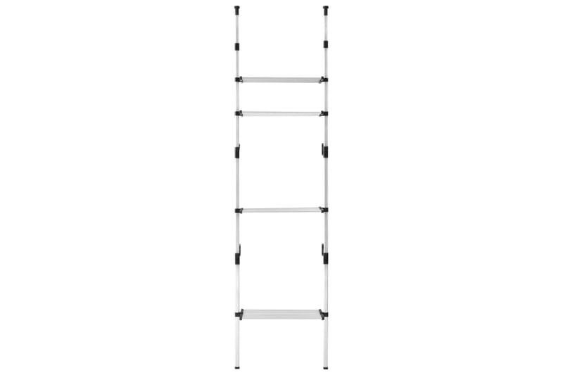 Teleskopisk garderobesystem med hyller aluminium - Oppbevaring - Klesoppbevaring - Garderober & garderobesystem