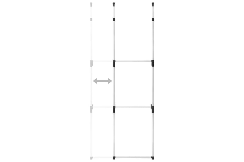 Teleskopisk garderobesystem med stenger aluminium - Oppbevaring - Klesoppbevaring - Garderober & garderobesystem