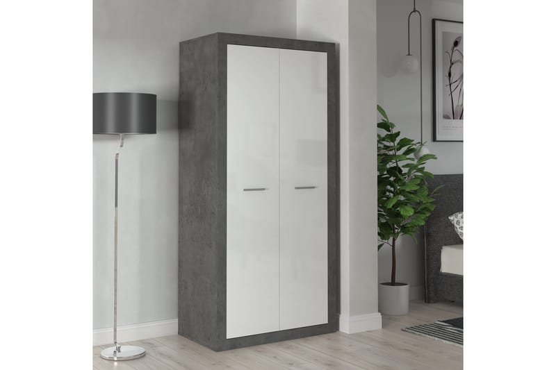 Tolovgrad Garderobe 54x92 cm - Grå/Hvit - Oppbevaring - Klesoppbevaring - Garderober & garderobesystem