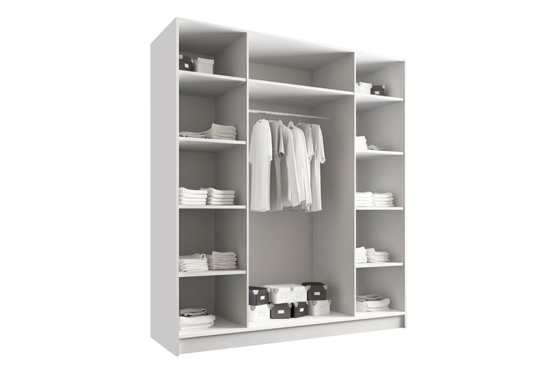 Vadstena Garderobe 200 cm - Svart - Oppbevaring - Klesoppbevaring - Garderober & garderobesystem