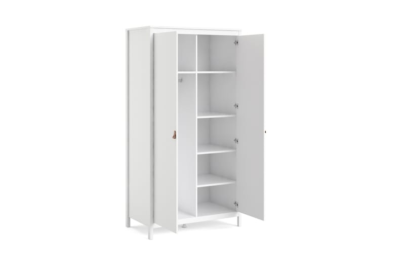 Vallvidera Garderobe 58x102 cm - Hvit/Natur - Oppbevaring - Klesoppbevaring - Garderober & garderobesystem