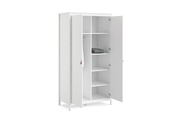 Vallvidera Garderobe 58x102 cm - Hvit/Natur - Oppbevaring - Klesoppbevaring - Garderober & garderobesystem