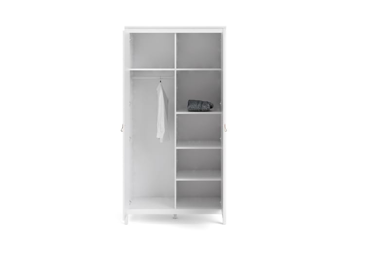 Vallvidera Garderobe 58x102 cm - Hvit/Natur - Oppbevaring - Klesoppbevaring - Garderober & garderobesystem