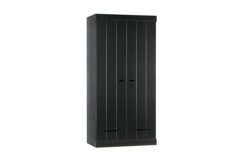 Varius Garderobe 94x53 cm 2 Dører - Furu/Svart - Oppbevaring - Klesoppbevaring - Garderober & garderobesystem