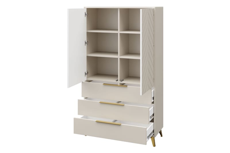 Vemdalen Garderobe 104 cm - Sand beige - Oppbevaring - Klesoppbevaring - Garderober & garderobesystem