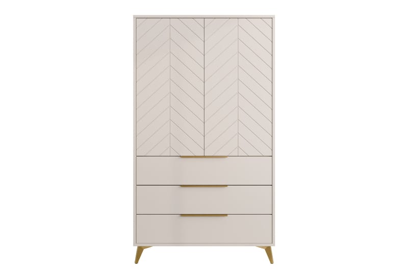 Vemdalen Garderobe 104 cm - Sand beige - Oppbevaring - Klesoppbevaring - Garderober & garderobesystem