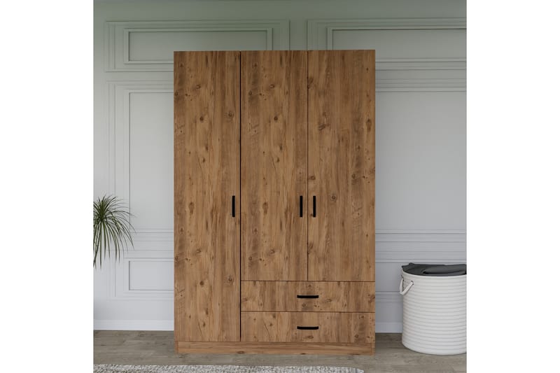 Yaman Garderobe 120x181 cm - Valnøtt - Oppbevaring - Klesoppbevaring - Garderober & garderobesystem