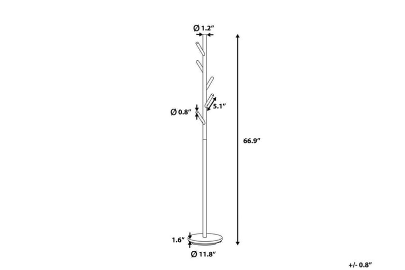 Albin Kleshenger 170 cm - Svart - Oppbevaring - Klesoppbevaring - Stumtjener