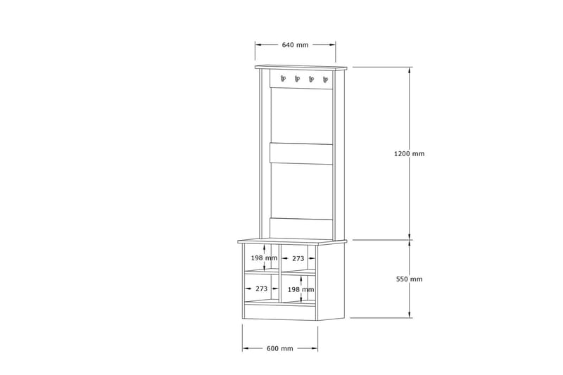 Andifli Kleshenger 64x175 cm - Blå - Oppbevaring - Klesoppbevaring - Stumtjener