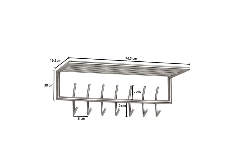 Seddik Kleskrok 75 cm - Sølv - Oppbevaring - Klesoppbevaring - Stumtjener