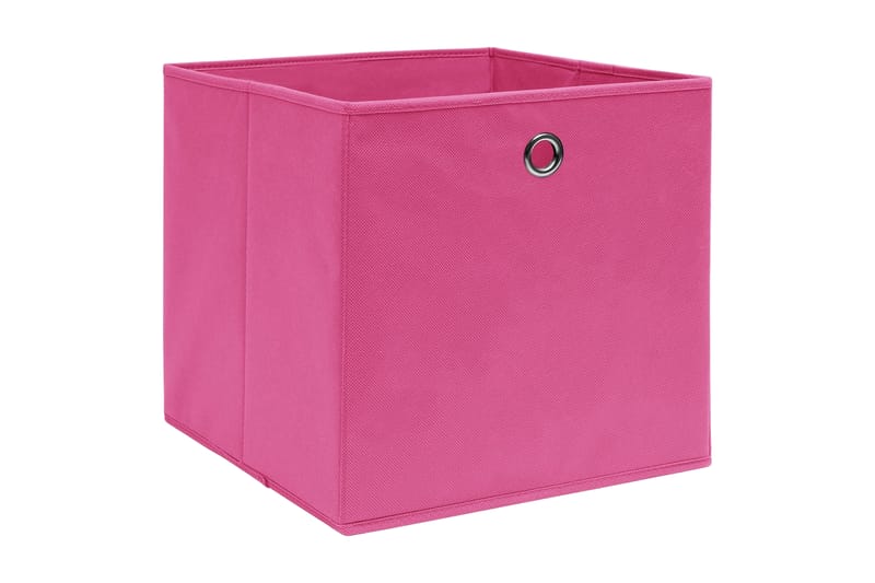 Oppbevaringsbokser 4 stk rosa 32x32x32 cm stoff - Oppbevaring - Oppbevaring til småting - Oppbevaringsbokser