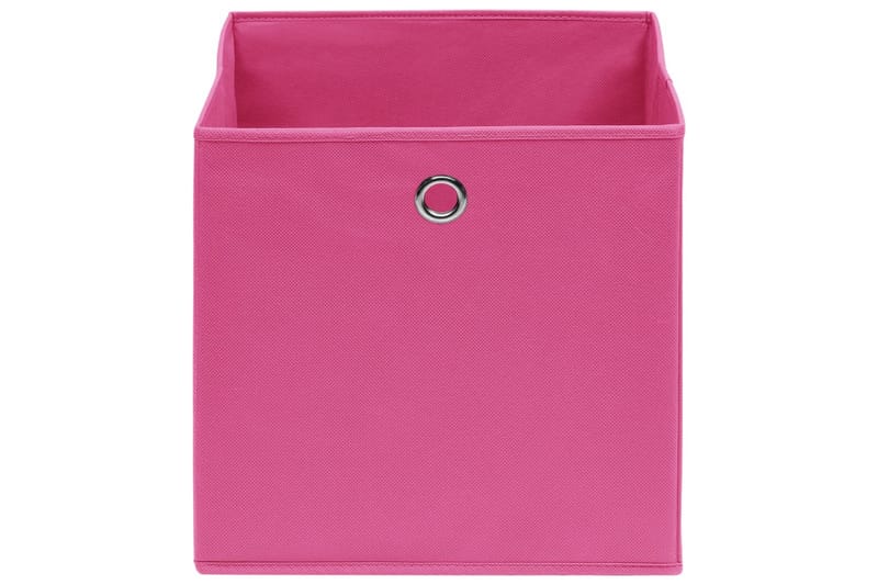 Oppbevaringsbokser 4 stk rosa 32x32x32 cm stoff - Oppbevaring - Oppbevaring til småting - Oppbevaringsbokser