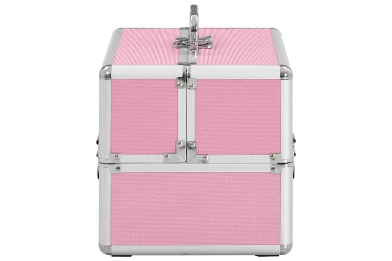 Sminkeveske 22x30x21 cm rosa aluminium - Rosa - Oppbevaring - Oppbevaring til småting