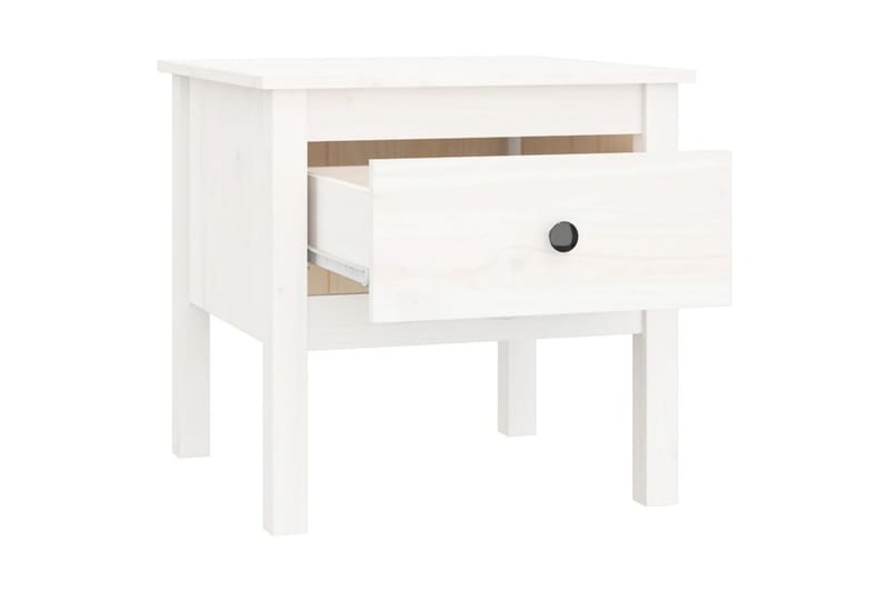 beBasic Sidebord 2 stk hvit 50x50x49 cm heltre furu - Hvit - Oppbevaring - Oppbevaringsmøbler - Sideboard & skjenker