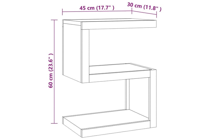 beBasic Sidebord 45x30x60 cm heltre teak - Brun - Oppbevaring - Oppbevaringsmøbler - Sideboard & skjenker