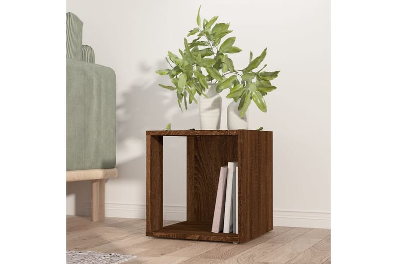 beBasic Sidebord brun eik 33x33x34,5 cm konstruert tre - Brun - Oppbevaring - Oppbevaringsmøbler - Sideboard & skjenker