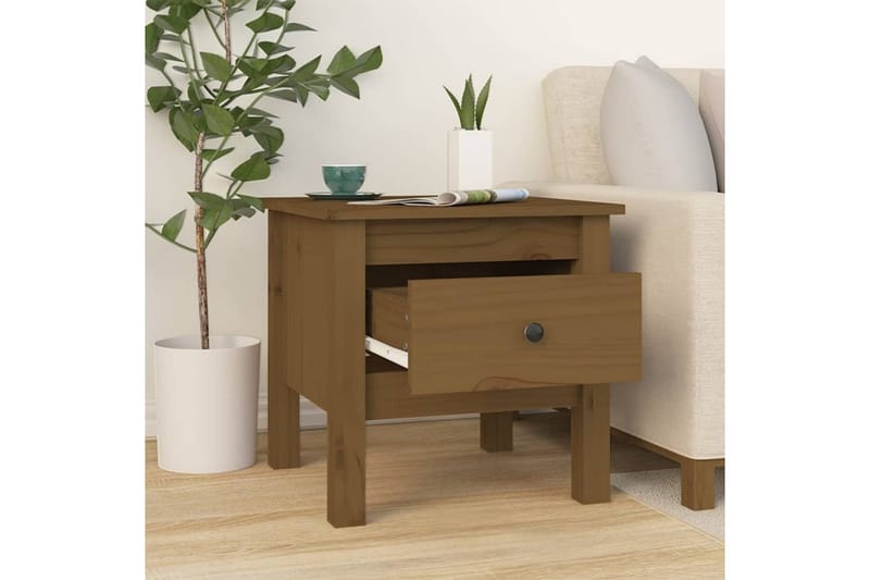 beBasic Sidebord honningbrun 40x40x39 cm heltre furu - Brun - Oppbevaring - Oppbevaringsmøbler - Sideboard & skjenker