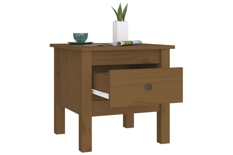 beBasic Sidebord honningbrun 40x40x39 cm heltre furu - Brun - Oppbevaring - Oppbevaringsmøbler - Sideboard & skjenker