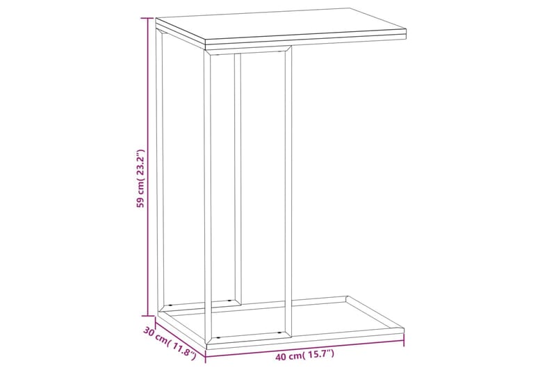 beBasic Sidebord hvit 40x30x59 cm konstruert tre - Hvit - Oppbevaring - Oppbevaringsmøbler - Sideboard & skjenker