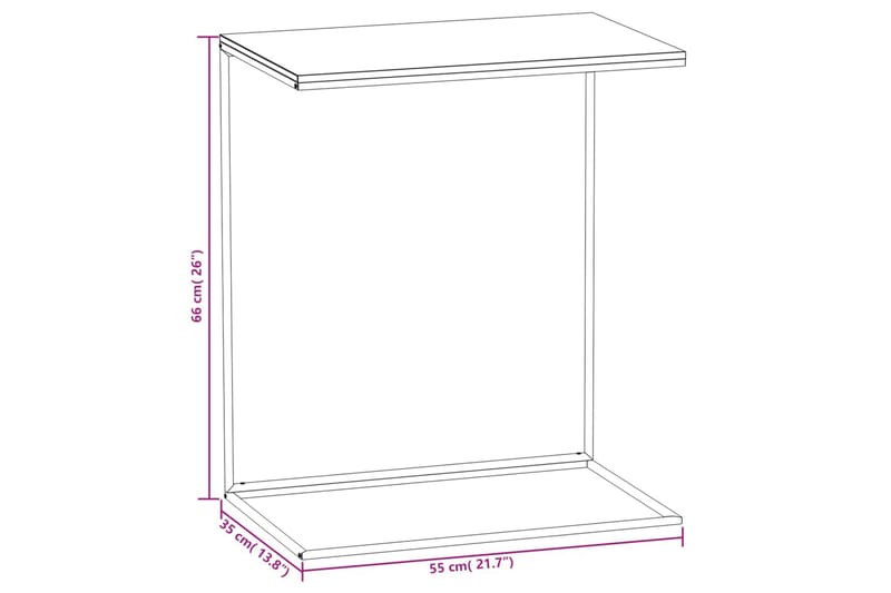 beBasic Sidebord hvit 55x35x66 cm konstruert tre - Hvit - Oppbevaring - Oppbevaringsmøbler - Sideboard & skjenker