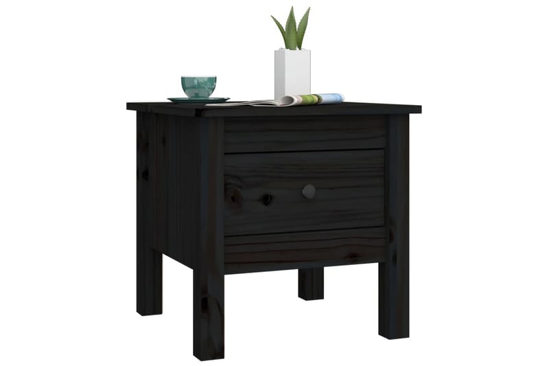 beBasic Sidebord svart 40x40x39 cm heltre furu - Svart - Oppbevaring - Oppbevaringsmøbler - Sideboard & skjenker