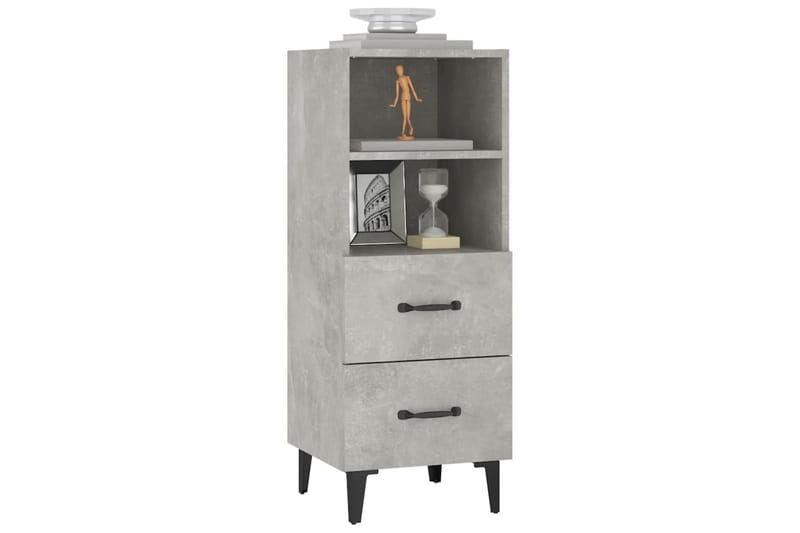 beBasic Skjenk betonggrå 34,5x34x90 cm konstruert tre - GrÃ¥ - Oppbevaring - Oppbevaringsmøbler - Sideboard & skjenker