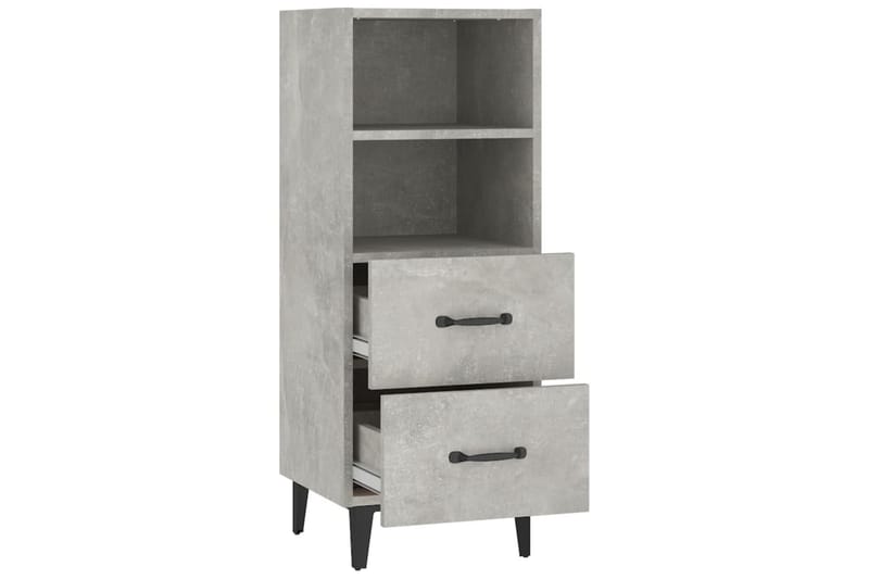 beBasic Skjenk betonggrå 34,5x34x90 cm konstruert tre - GrÃ¥ - Oppbevaring - Oppbevaringsmøbler - Sideboard & skjenker