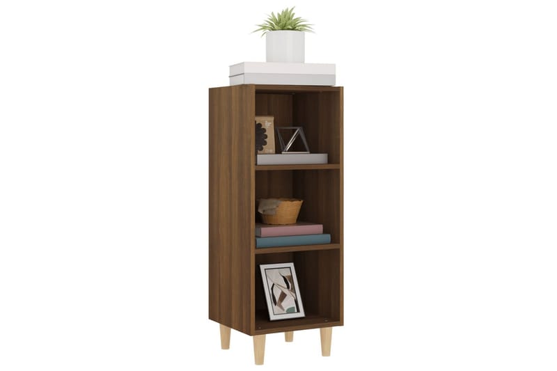 beBasic Skjenk brun eik 34,5x32,5x90 cm konstruert tre - Brun - Oppbevaring - Oppbevaringsmøbler - Sideboard & skjenker