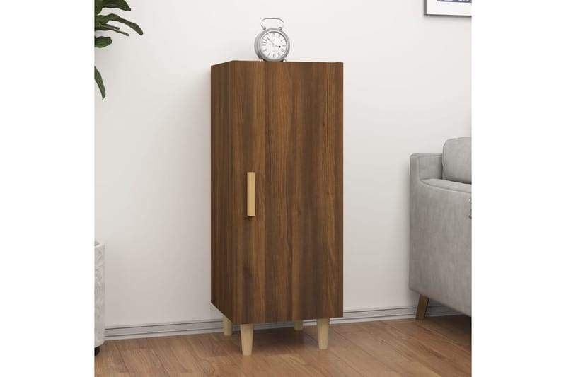 beBasic Skjenk brun eik 34,5x34x90 cm konstruert tre - Brun - Oppbevaring - Oppbevaringsmøbler - Sideboard & skjenker