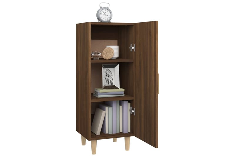 beBasic Skjenk brun eik 34,5x34x90 cm konstruert tre - Brun - Oppbevaring - Oppbevaringsmøbler - Sideboard & skjenker