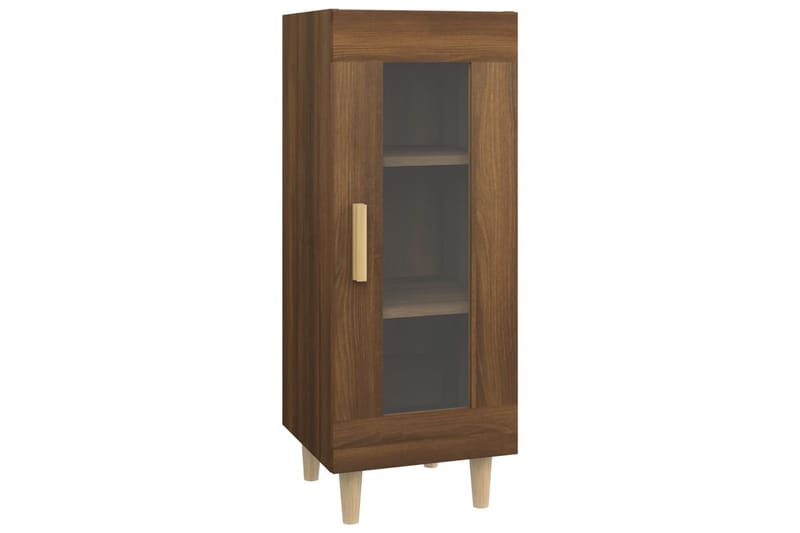 beBasic Skjenk brun eik 34,5x34x90 cm konstruert tre - Brun - Oppbevaring - Oppbevaringsmøbler - Sideboard & skjenker