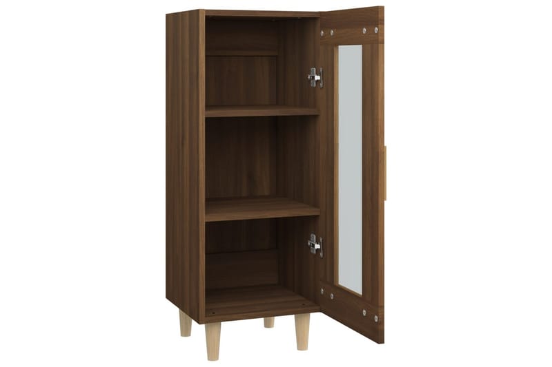 beBasic Skjenk brun eik 34,5x34x90 cm konstruert tre - Brun - Oppbevaring - Oppbevaringsmøbler - Sideboard & skjenker