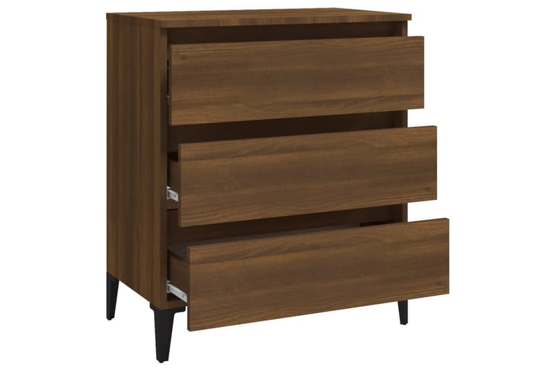 beBasic Skjenk brun eik 60x35x69 cm konstruert tre - Brun - Oppbevaring - Oppbevaringsmøbler - Sideboard & skjenker