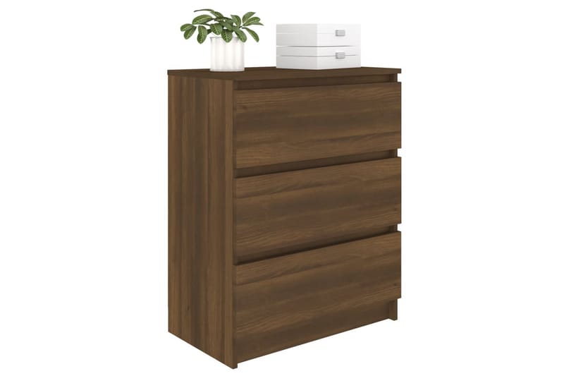 beBasic Skjenk brun eik 60x35x76 cm konstruert tre - Brun - Oppbevaring - Oppbevaringsmøbler - Sideboard & skjenker