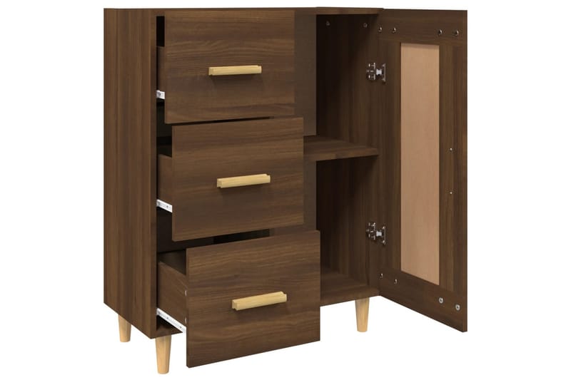 beBasic Skjenk brun eik 69,5x34x90 cm konstruert tre - Brun - Oppbevaring - Oppbevaringsmøbler - Sideboard & skjenker